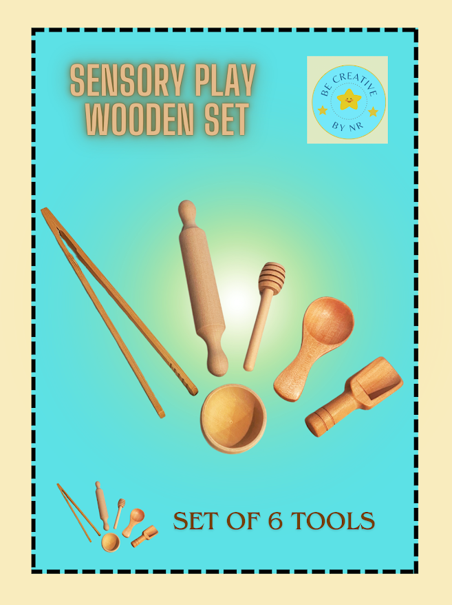 Wooden toys for sensory play